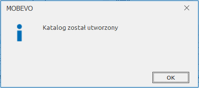 komunikat katalog zostal utworzony